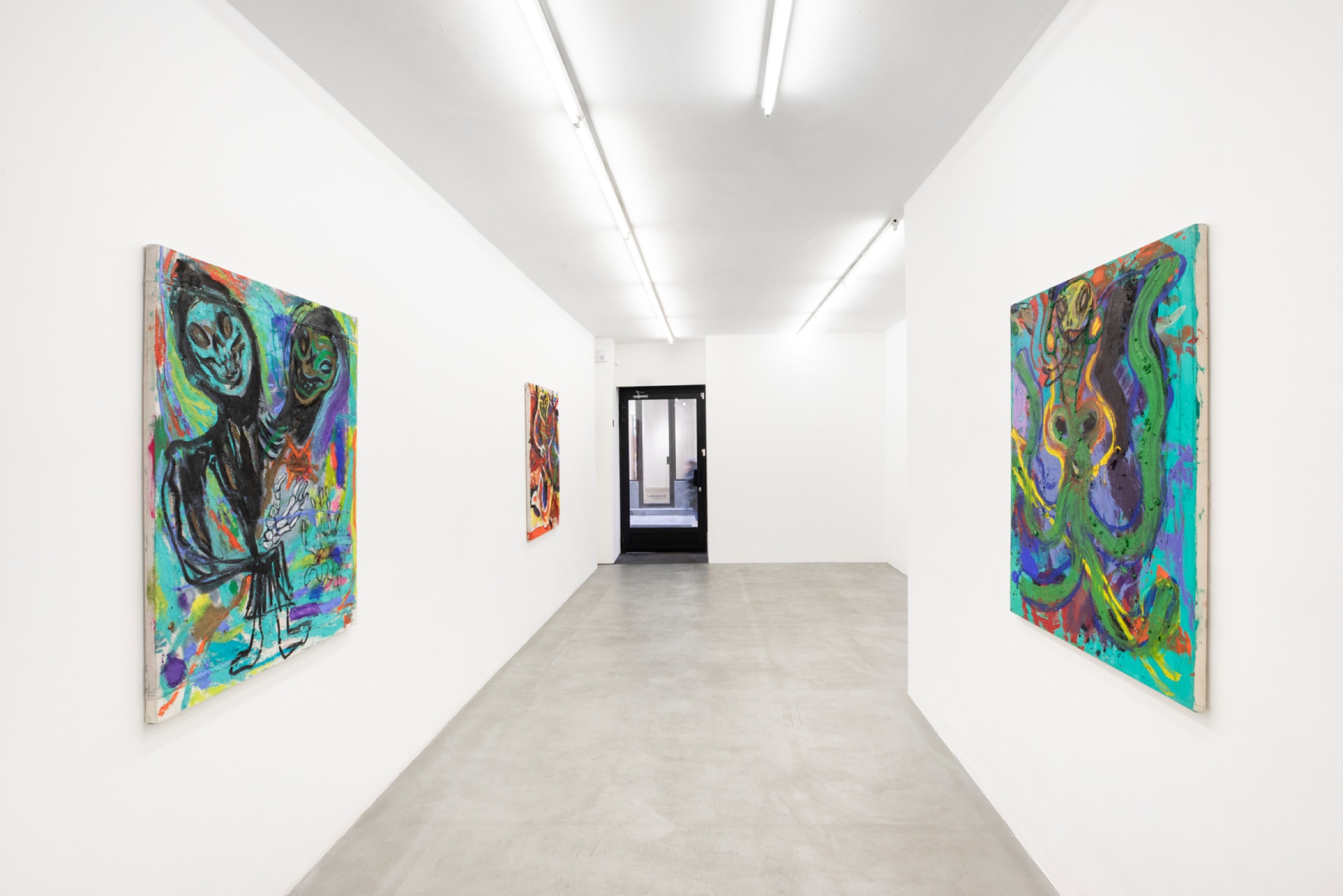 Installation view of A.K.A. PSYCHOPOMP, Bremond Capela, Paris, France, 2025